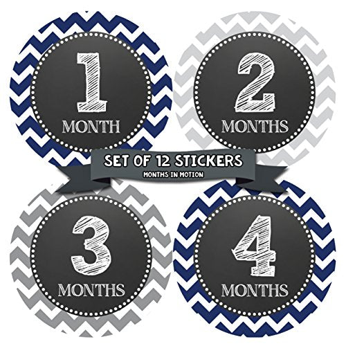 Months In Motion - Baby Month Stickers - Monthly Baby Sticker for