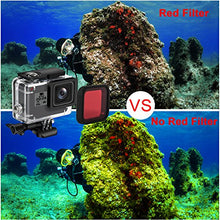 Load image into Gallery viewer, FINEST+ Waterproof Housing Shell for GoPro HERO7/2018/6/5 Black Diving Protective Housing Case 45m with Red Filter, Bracket Accessories for Go Pro Hero7/2018/6/5 Action Camera
