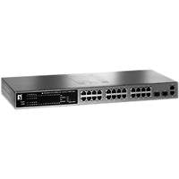 Load image into Gallery viewer, CP Technologies Managed 24-Port 10/100+ 2 SFP Ports L2 PoE Stackable Switch (GSW-2693)
