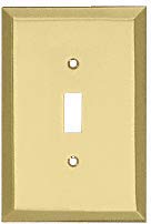 Load image into Gallery viewer, C.R. LAURENCE MMP3BR CRL Brass Single Toggle Metal Mirror Plate
