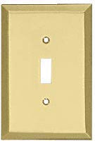 C.R. LAURENCE MMP3BR CRL Brass Single Toggle Metal Mirror Plate