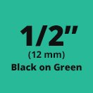 Load image into Gallery viewer, Genuine DYMO 1/2&quot; (12mm) Black on Green D1 Label Tape for Electronic Dymo LabelManager 450D Label Maker
