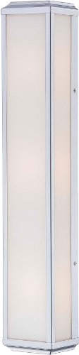 Minka Lavery 6913-613 3 Light Wall Sconce in Polished Nickel Finish w/ White Glass