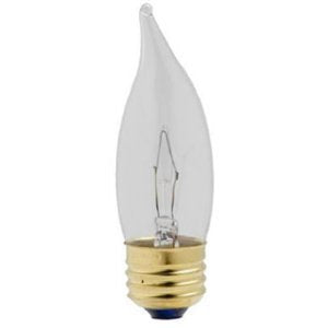 Chandelier Light Bulbs, Flame Tip, 40-Watts, 2-Pk.