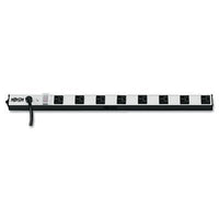 Vertical Power Strip, 8 Outlets, 1 1/2 x 24 x 1/2, 15 ft Cord, Silver