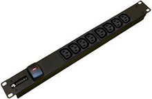 Load image into Gallery viewer, Cables UK 8 Way IEC (C13) Socket Horizontal Individually Fused PDU with UK Plug

