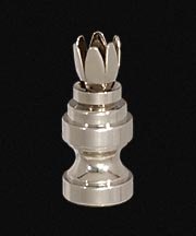 Load image into Gallery viewer, B&amp;P Lamp 1 1/4&quot; Prong Finial Base W/Nickel Finish
