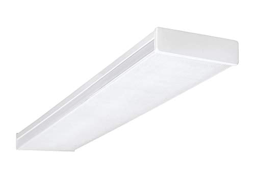 NICOR Lighting 4 Ft. Dimmable LED Wraparound with Prismatic Acrylic Lens in 3000K (ACW-20-4S-UNV-30K)