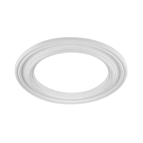 Renovators Supply Manufacturing Recessed Lighting Trim 12 in. Wide White Polyurethane Ornate Recessed Ceiling Light Trims