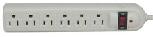 Load image into Gallery viewer, Jameco Valuepro 51W1-10204 6 Outlet Power Strip with Surge Suppressor, 4&#39; Cord, 9.7&quot; L x 1.85&quot; W x 1.4&quot; H
