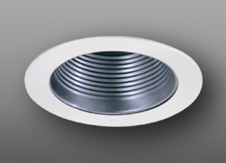 Elco Lighting El2993 W 4â? Square Trim With Phenolic Baffle   El2993