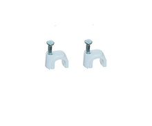 Load image into Gallery viewer, 2 Bags 100 Pieces Single RG6 Cable Mounting Clip, Whiteite, CNE12776
