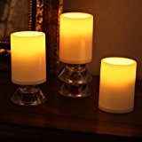 Load image into Gallery viewer, ELEOPTION Indoor/Outdoor Flameless Resin Pillar led Candle with 4 &amp; 8 Hour Timer for Wedding Holidays Christmas (1)

