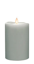 Load image into Gallery viewer, Sterno Home MGT12726GY Mirage Gold Light Gray Wax Pillar with Timer
