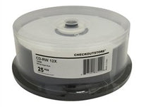 CheckOutStore (600) CD-RW 12X 80Min/700MB - Rewritable Discs (White Inkjet)