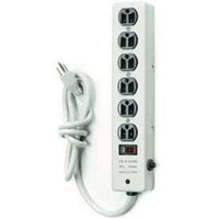 Satco 4' Cord 6 Outlet Professional Metal Surge Strip, 91-222, Lot of 1