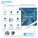Load image into Gallery viewer, LEDMyplace 8 FT LED Shop Light Plug and Play Linkable 60W 5000K Frosted 7200 LM T8 Integrated LED Tube Lights 100-277 Volt for Garage Warehouse Shop ETL Listed (Pack of 4)
