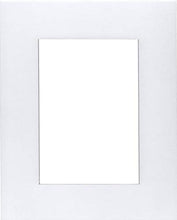 Load image into Gallery viewer, Pack of 5 8x10 White Picture Mats with White Core, for 4x6 Pictures
