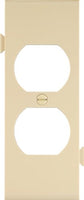 EATON Wiring STC8V Polycarbonate 1-Gang Duplex Receptacle Sectional Mid Size Center Wall Plate, Ivory