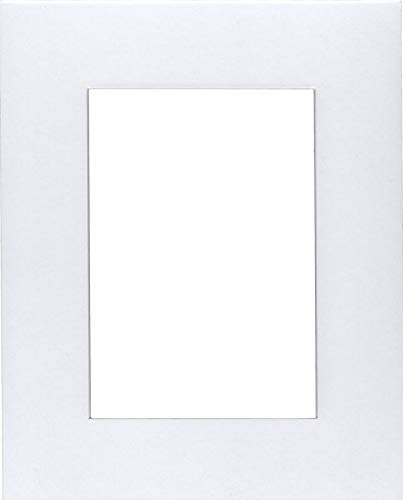Pack of (4) 16x20 Acid Free White Core Picture Mats Cut for 11x14 Pictures in White