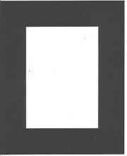 Load image into Gallery viewer, Pack of 5 18x24 Black Picture Mats with White Core Bevel Cut for 13x19 Pictures
