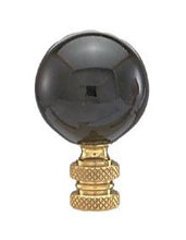 Load image into Gallery viewer, B&amp;P Lamp Black Ceramic Finial, Tap 1/4-27F
