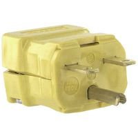 HUBBELL WIRING DEVICES HBL5666VY CONNECTOR, POWER ENTRY, PLUG, 15A