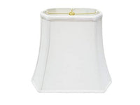 Royal Designs Rectangle Cut Corner Lamp Shade, Linen White, (5 x 6.5) x (8 x 12) x 10
