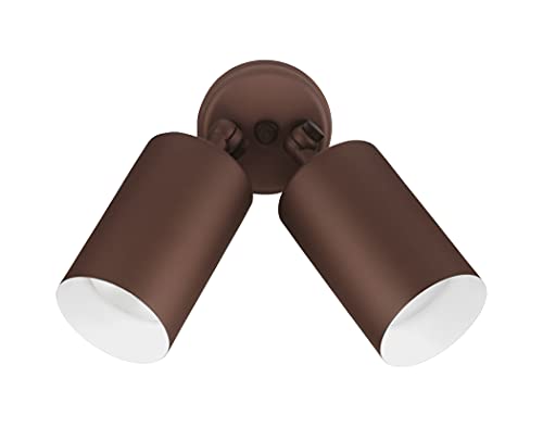 NICOR Lighting 150W Bronze Double Cylinder Adjustable Security Flood Light (11728)