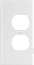 Load image into Gallery viewer, EATON Wiring STE8W Polycarbonate 1-Gang Duplex Receptacle Sectional Mid Size Wall Plate, White
