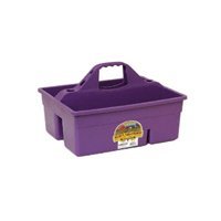 Little Giant Plastic Dura Tote (Purple) Durable Tote Box Organizer With Easy Grip Handle (Item No. Dt