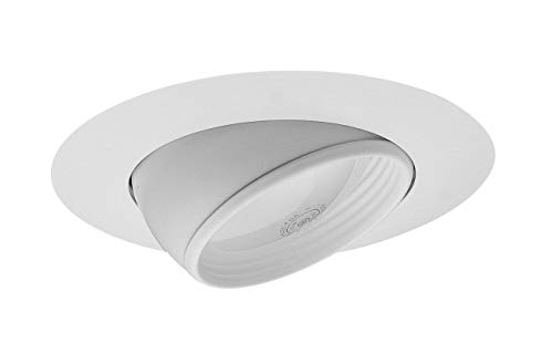 NICOR Lighting 6 in. White Recessed Eyeball Trim with Baffle (17526WH)