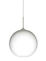 Besa Lighting 1JT-COCO1007-SN Coco 10 - One Light Cord Pendant, Satin Nickel Finish with Opal Matte Glass