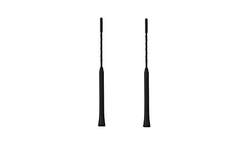 TrunkNets Inc 2-pack Short Whip Metal AM/FM/XM CB Antenna Mast for Harley Davidson 9 inch