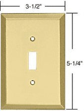 Load image into Gallery viewer, C.R. LAURENCE MMP3BR CRL Brass Single Toggle Metal Mirror Plate
