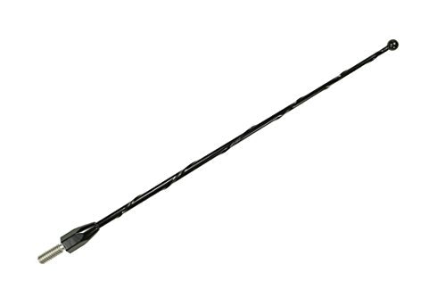 AntennaMastsRus - 9 Inch Black Short Antenna is Compatible with Saturn Ion (2003-2007) - Spiral Wind Noise Cancellation - Spring Steel Construction - Stainless Steel Threading