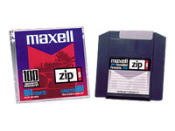 Maxell Zip Disk, 100MB, Mac Formatted, Pack of 5