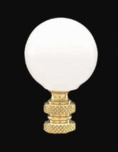 Load image into Gallery viewer, B&amp;P Lamp White Ceramic Finial, Tap 1/4-27F
