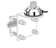 Load image into Gallery viewer, Mirror / Pipe Antenna Mount With SO-239 Antenna Thread &amp; 17ft Coax Cable w/PL-259
