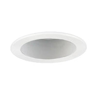 Jesco Lighting TM402WHWH 4-Inch Aperture Low Voltage Trim Recessed Light, Adjustable Open Reflector, All White Finish