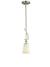 Load image into Gallery viewer, Woodbridge Lighting 12223-STN Aurora 4-3/4-Inch by 14-1/2-Inch Mini-Pendant, 53-1/2-Inch, Satin Nickel
