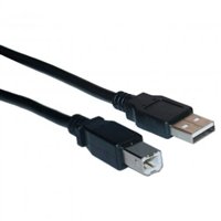 3ft Black USB 2.0 Printer/Device Cable, Type A Male to Type B Male
