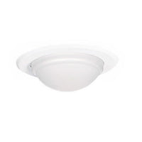 Halo 5054PS 5-Inch Shower Light Trim with Drop Glass Lens, White