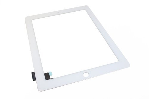 Mimi Touchscreen Replacement for Apple iPad 2 Model A1395, A1396, A1397 Touch Screen + Digitizer + Adhesive Tape (White)