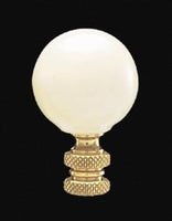 B&P Lamp Beige Ceramic Finial, Tap 1/4-27F