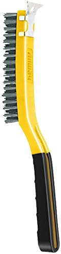 ALLWAY SB319/SS Soft-Grip Stainless Steel Wire Brush with Scraper
