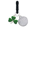 Load image into Gallery viewer, Delight Jewelry Green Three Leaf Clover - Shamrock Stronger Braver Smarter Phone Charm
