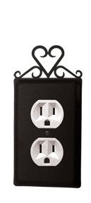 EO-51 Heart Single Outlet Electric Cover