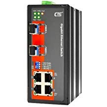 Load image into Gallery viewer, IGS-402S - 4 10/100/1000Base-TX + 2 SFP ports unmanaged Gigabit Ethernet Industrial switch, 0~60 Celsius, DIN rail mount
