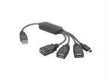 Load image into Gallery viewer, C2G 27402 11inch 4-Port USB 2.0 Hub Cable - Grey
